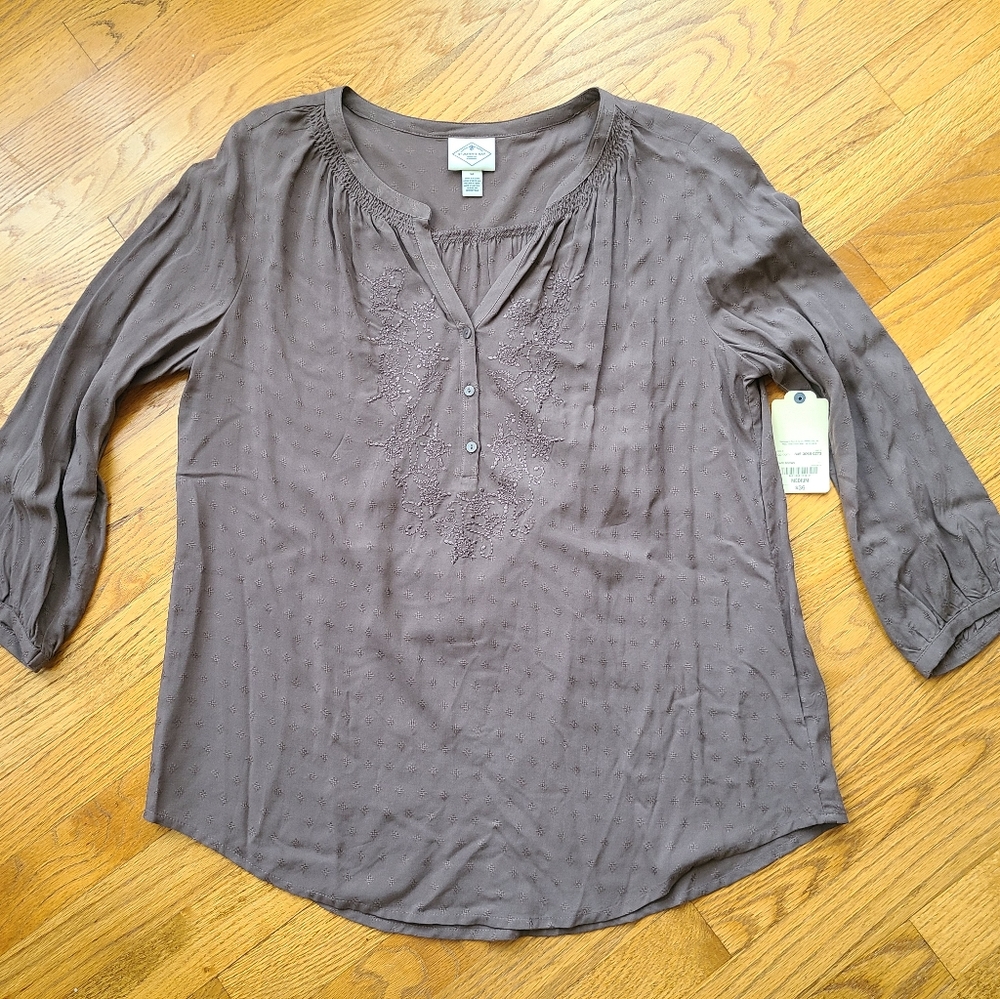 St. John's Bay Women's Long Sleeve Tunic Shirt